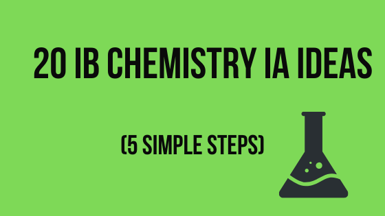 IB Chemistry Internal assessment help